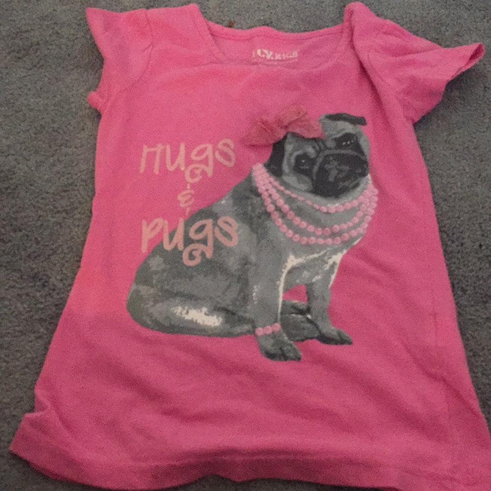 M.V Kids girls XS (4/5) Pug tee shirt
